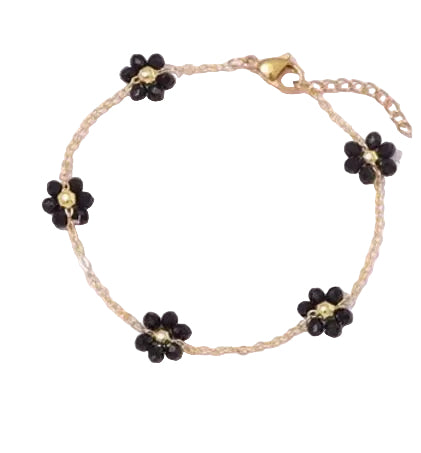 BRACLET FLORA BLACK