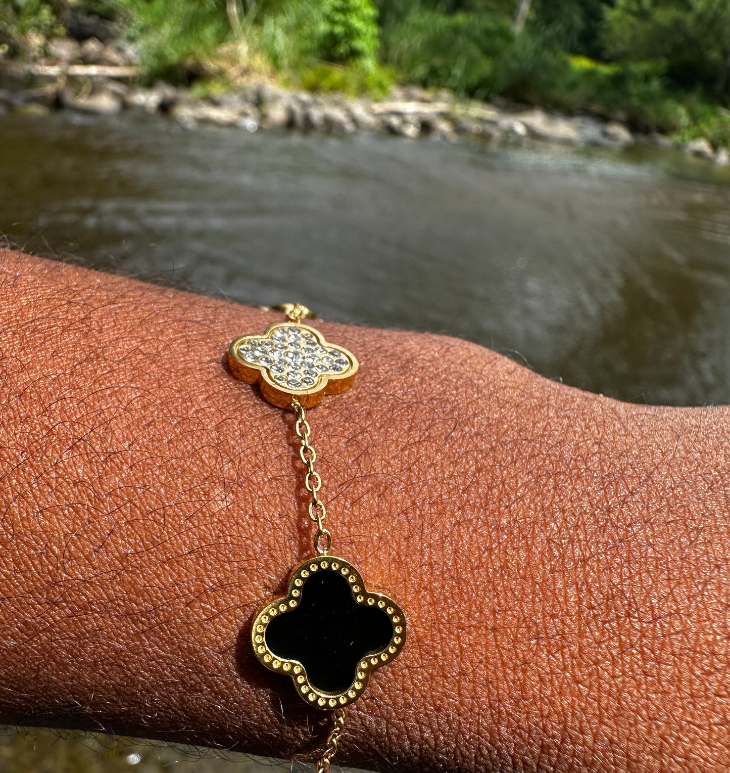 BRACELET CLOVER NOIR