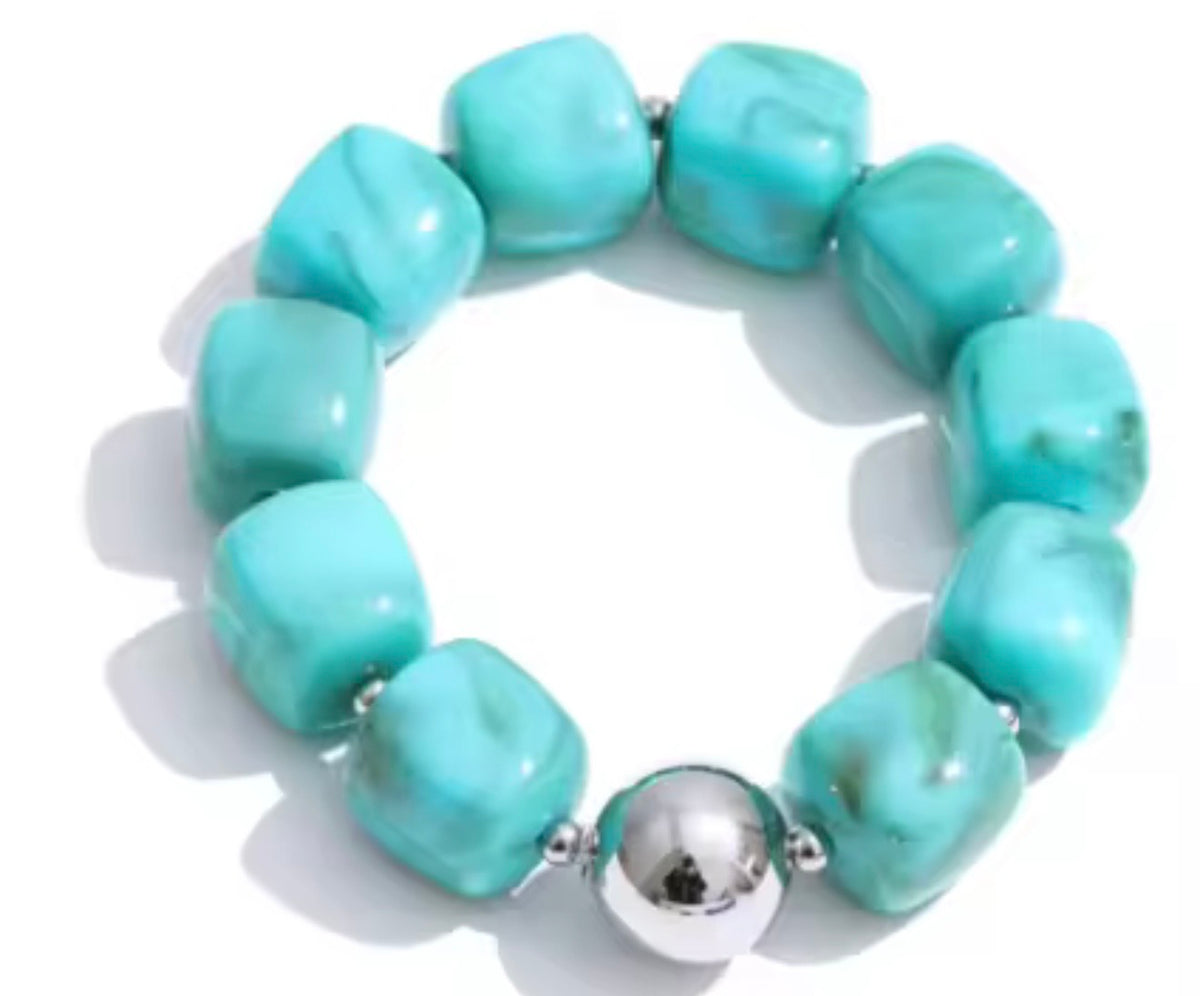 Bracelet boule argenté