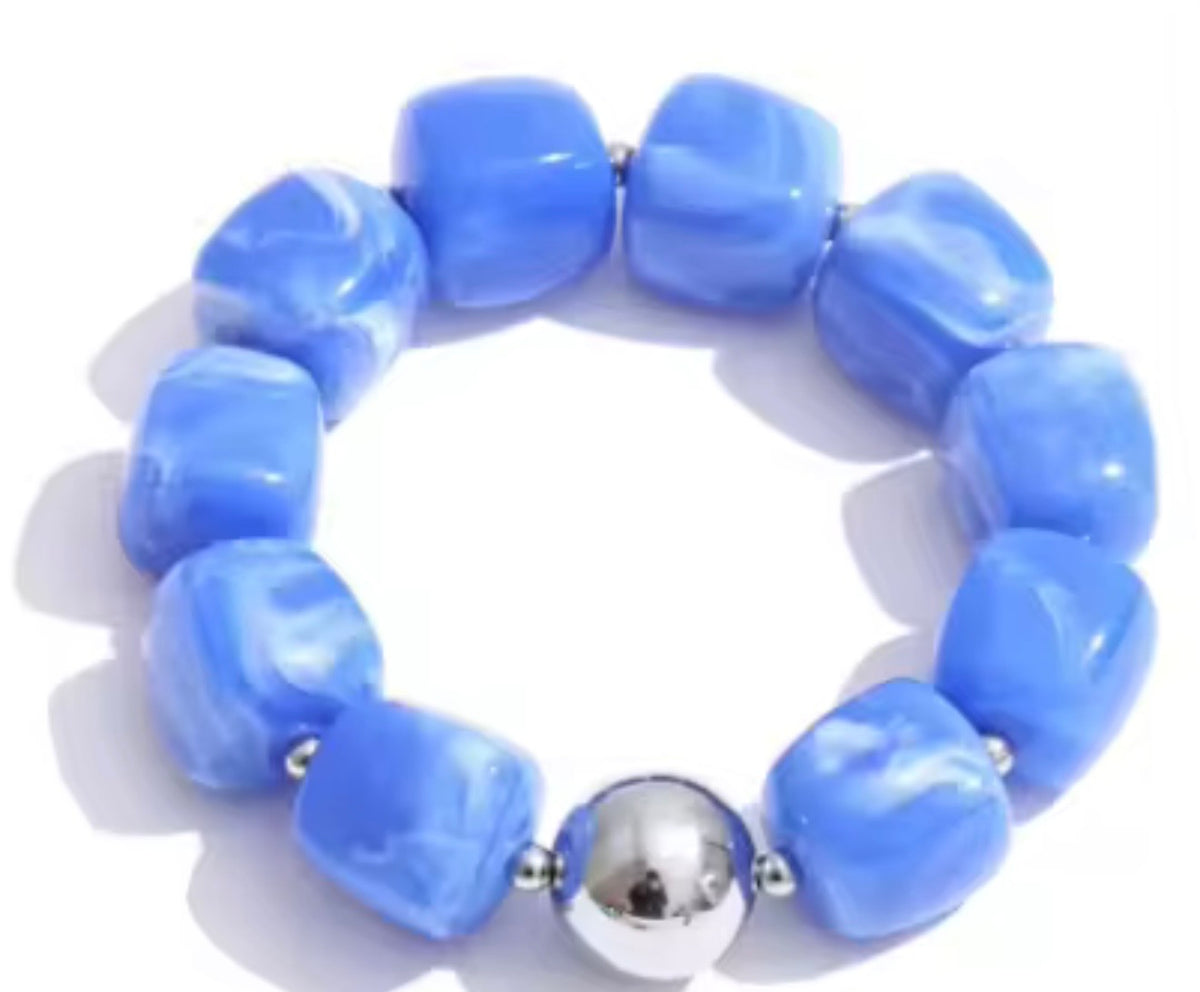 Bracelet boule argenté