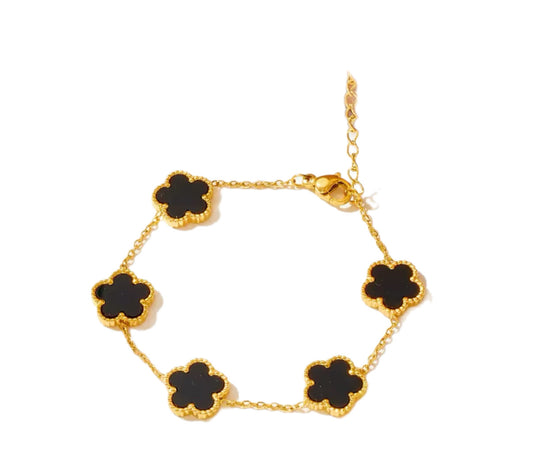 Bracelet clover black