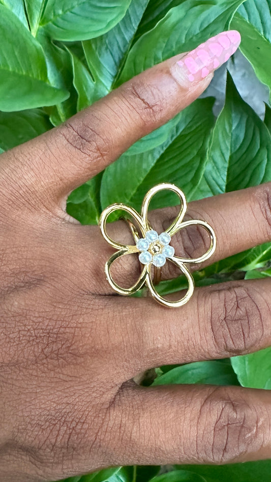 BAGUE FLEUR PERLA