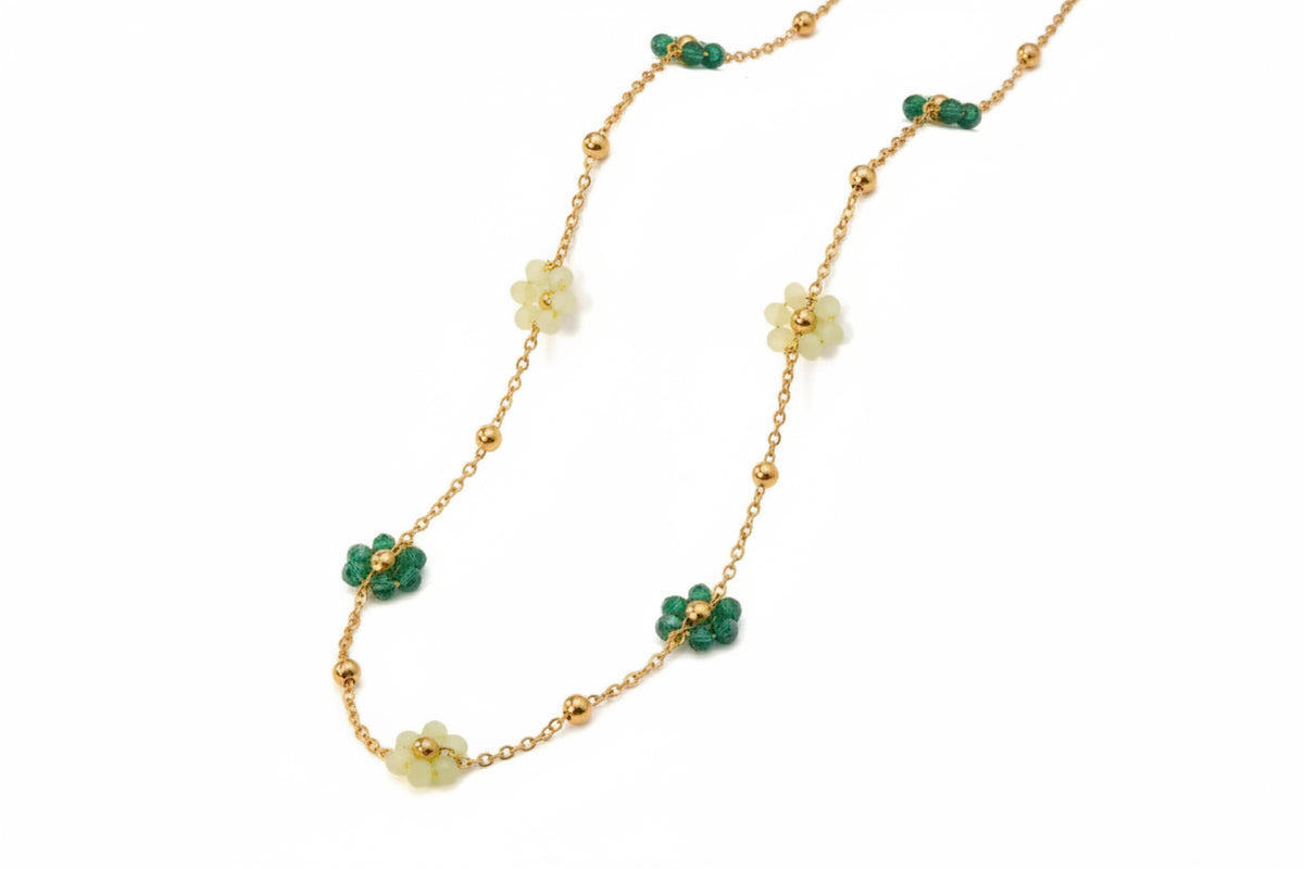 Collier Flora multi vert